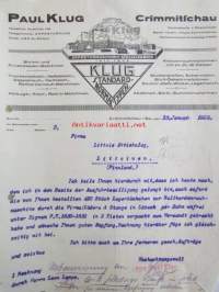 Paul Klug Crimmitfchau, Crimmitfchau 13. januari. 1923. -asiakirja