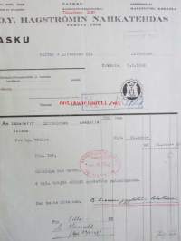 Oy Hagströmin Nahkatehdas, Kokkola 9.9. 1942. -asiakirja