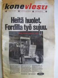 Koneviesti 1972 nr 10 -mm. Pohjoismaista maatalous- ja metsäkoneteollisuutta II Suomi, Ford 5000 KV:n traktoritestissä, Viljavuuspalvelu, Tuottaisinko