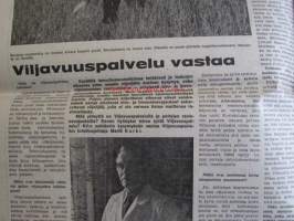 Koneviesti 1972 nr 10 -mm. Pohjoismaista maatalous- ja metsäkoneteollisuutta II Suomi, Ford 5000 KV:n traktoritestissä, Viljavuuspalvelu, Tuottaisinko