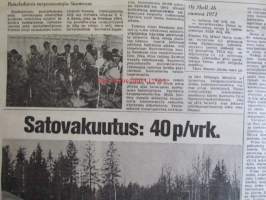 Koneviesti 1972 nr 10 -mm. Pohjoismaista maatalous- ja metsäkoneteollisuutta II Suomi, Ford 5000 KV:n traktoritestissä, Viljavuuspalvelu, Tuottaisinko