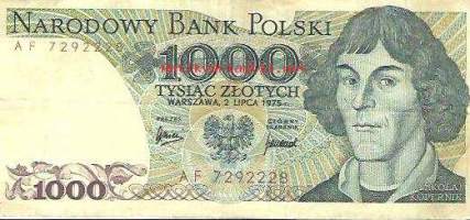 Puola 1 000 Zlotych 2.7.1975 - seteli