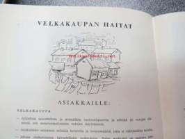 Työtoveri 1953 nro 2, Osuuskauppain toimihenkilöiden ammattilehti; Asiakastyypeistä osa II, Mittahävikki ja toimihenkilöt, Leikkaamme raavaanpaistin