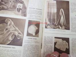 Kotilieden käsitöitä Kotiliesi 1937 liite nr 1A Kevätalven villatöitä puikoin, neuloin, sukkuloin