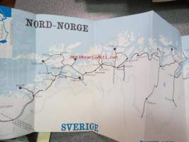 Norge turistkarta + Nord-Norge bussen guide -kartta + esite