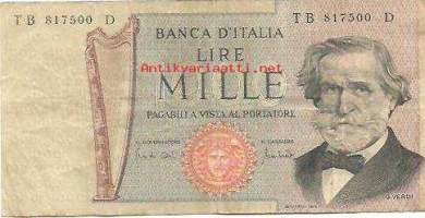 Italia 1 000 Lire  1969-81  - seteli