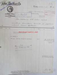 John Barker Oy, joulukuu 1. 1942. -asiakirja