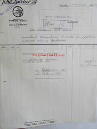 John Barker Oy, joulukuu 12. 1942. -asiakirja