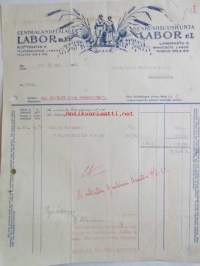 Centralandelslaget LABOR m.b.l. / Keskusosuuskunta LABOR r.l. Littoinen 31. maj. 1921. - asiakirja