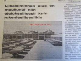 Koneviesti 1974 nr 17 -mm. Tuleeko maissi Suomeen, Kyntömestarit 1974, Maatalouskoneasentajia koulutetaan, Metsätraktorit 1974, Tuloksia kokopuuhaketuksista,