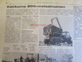 Koneviesti 1974 nr 17 -mm. Tuleeko maissi Suomeen, Kyntömestarit 1974, Maatalouskoneasentajia koulutetaan, Metsätraktorit 1974, Tuloksia kokopuuhaketuksista,
