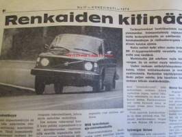 Koneviesti 1974 nr 17 -mm. Tuleeko maissi Suomeen, Kyntömestarit 1974, Maatalouskoneasentajia koulutetaan, Metsätraktorit 1974, Tuloksia kokopuuhaketuksista,