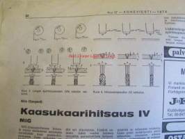 Koneviesti 1974 nr 17 -mm. Tuleeko maissi Suomeen, Kyntömestarit 1974, Maatalouskoneasentajia koulutetaan, Metsätraktorit 1974, Tuloksia kokopuuhaketuksista,