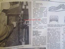 Koneviesti 1974 nr 14 -mm. Puimurisuunnittelijan puheenvuoro, Lakoviljan puinti, Kuivurin kunnostus, Maatalouskaupan puheenvuoro, Tuorerehu muovisäkkiin,