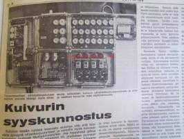 Koneviesti 1974 nr 14 -mm. Puimurisuunnittelijan puheenvuoro, Lakoviljan puinti, Kuivurin kunnostus, Maatalouskaupan puheenvuoro, Tuorerehu muovisäkkiin,