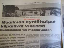 Koneviesti 1974 nr 15 -mm. Näyttelyissä nähtyä, Maailman kyntöhuiput Viikissä, Vaihtelua viljelykiertoon, Kotitarvemyllyjä, Tuoresäilötyn viljan