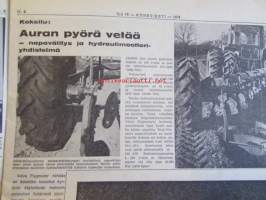 Koneviesti 1974 nr 15 -mm. Näyttelyissä nähtyä, Maailman kyntöhuiput Viikissä, Vaihtelua viljelykiertoon, Kotitarvemyllyjä, Tuoresäilötyn viljan