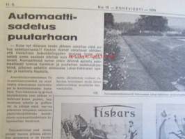 Koneviesti 1974 nr 15 -mm. Näyttelyissä nähtyä, Maailman kyntöhuiput Viikissä, Vaihtelua viljelykiertoon, Kotitarvemyllyjä, Tuoresäilötyn viljan