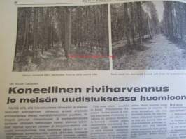 Koneviesti 1974 nr 15 -mm. Näyttelyissä nähtyä, Maailman kyntöhuiput Viikissä, Vaihtelua viljelykiertoon, Kotitarvemyllyjä, Tuoresäilötyn viljan