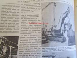Koneviesti 1974 nr 15 -mm. Näyttelyissä nähtyä, Maailman kyntöhuiput Viikissä, Vaihtelua viljelykiertoon, Kotitarvemyllyjä, Tuoresäilötyn viljan