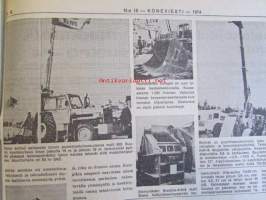 Koneviesti 1974 nr 15 -mm. Näyttelyissä nähtyä, Maailman kyntöhuiput Viikissä, Vaihtelua viljelykiertoon, Kotitarvemyllyjä, Tuoresäilötyn viljan