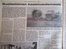 Koneviesti 1974 nr 9 -mm. Lämpimällä ilmalla sähköllä vai dieselmoottorilla, Kaksi kotimaista letkukalustoa, Ruotsalainen kasteluautomaatti,