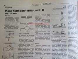 Koneviesti 1974 nr 9 -mm. Lämpimällä ilmalla sähköllä vai dieselmoottorilla, Kaksi kotimaista letkukalustoa, Ruotsalainen kasteluautomaatti,