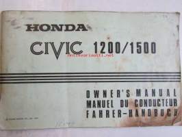 Honda Civic 1200/1500 Owner´s manual