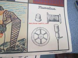 Ammattilaisista  -juliste kansakoulun II luokka, 1930-luvulta?