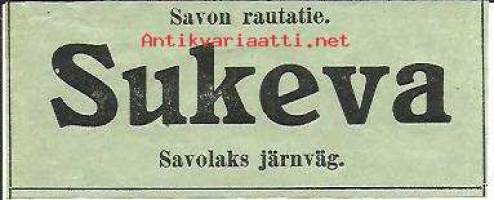 Sukeva, Savon rautatie, asemaetiketti