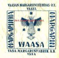 Waasa Margariinia  -  tuote-etiketti  tuotepakkaus