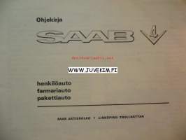 Saab V4 1970 -käyttöohjekirja