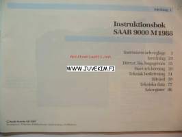 Saab 9000-instruktionsbok