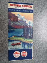 Western Canada and Alaska Highway - Points of interest and touring map / Chevron / RPM Motor oil