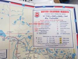 Western Canada and Alaska Highway - Points of interest and touring map / Chevron / RPM Motor oil