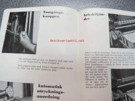 Heidelberg - Superheidelbergaren -instruktion för dess behandling -painokoneen käyttöohjeita ruotsiksi
