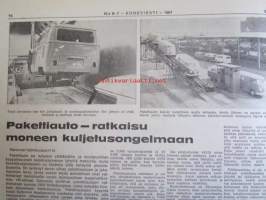 Koneviesti 1967 nr 6-7 -mm. Tanskalainen S-piikkiäes, Hydraulimoottori V, Kontu-Kasvinsuojeluruisku, Maatalouskoneita pohjoismaisilla messuilla, Korkean rehun