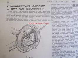 Koneviesti 1967 nr 6-7 -mm. Tanskalainen S-piikkiäes, Hydraulimoottori V, Kontu-Kasvinsuojeluruisku, Maatalouskoneita pohjoismaisilla messuilla, Korkean rehun