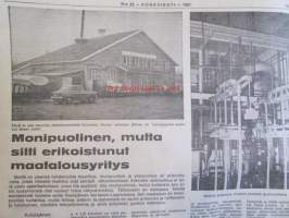 Koneviesti 1967 nr 25 -mm. Uusi metsätraktori sarjavalmistuksessa Valmet 310 B, Maatilojen keskeisestä yhteistoiminnasta elintarvikkeiden ja puun tuotannossa,