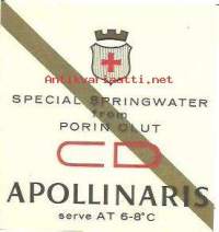 CD Apollinaris-   juomaetiketti