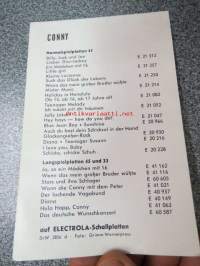 Conny Froeboess -ihailijakortti ja alkuperäinen nimikirjoitus