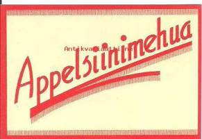 Appelsiinimehua -  juomaetiketti