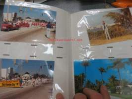 Suomalaissiirtolaisen valokuva- ja postikorttialbumi noin 1970-1980-luvuilta Floridasta, jonne monet muuttivat pohjoisemmista osavaltioista eläkkeelle