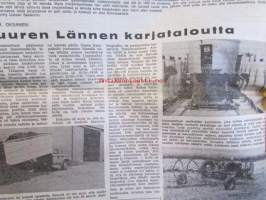 Koneviesti 1969 nr 21 -mm. Suuren lännen karjataloutta, Lannoitanko keväällä vai syksyllä, Lietelannasta puheenollen, Leikkuupuimurit säilytyskuntoon,