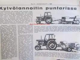 Koneviesti 1969 nr 21 -mm. Suuren lännen karjataloutta, Lannoitanko keväällä vai syksyllä, Lietelannasta puheenollen, Leikkuupuimurit säilytyskuntoon,