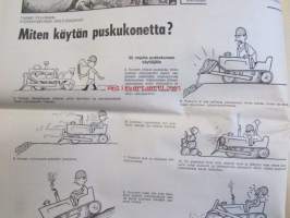 Koneviesti 1969 nr 21 -mm. Suuren lännen karjataloutta, Lannoitanko keväällä vai syksyllä, Lietelannasta puheenollen, Leikkuupuimurit säilytyskuntoon,