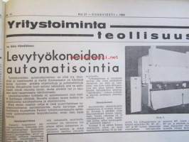 Koneviesti 1969 nr 21 -mm. Suuren lännen karjataloutta, Lannoitanko keväällä vai syksyllä, Lietelannasta puheenollen, Leikkuupuimurit säilytyskuntoon,