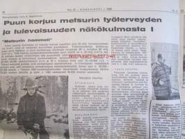 Koneviesti 1969 nr 22 -mm. Kuvasatoa Amerikan maatalouskoneista, Kannataako viljapeltoja kastella? Ajotaidon SM-kilpailut, Vakolan tiedote 9/69 (Ratkaisuja