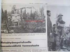 Koneviesti 1969 nr 22 -mm. Kuvasatoa Amerikan maatalouskoneista, Kannataako viljapeltoja kastella? Ajotaidon SM-kilpailut, Vakolan tiedote 9/69 (Ratkaisuja