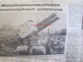 Koneviesti 1969 nr 22 -mm. Kuvasatoa Amerikan maatalouskoneista, Kannataako viljapeltoja kastella? Ajotaidon SM-kilpailut, Vakolan tiedote 9/69 (Ratkaisuja